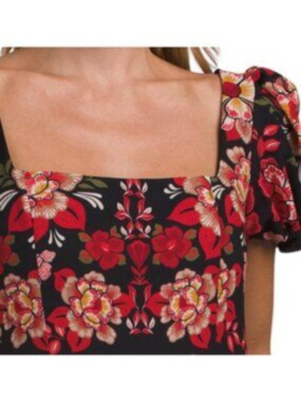 ADRIANNA PAPELL Short Sleeve Floral Maxi Dress - Picture 3 of 5